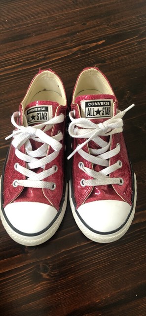 red glitter converse shoes